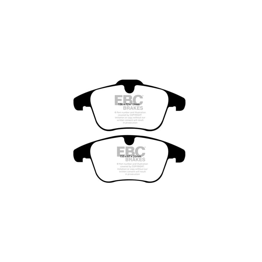 EBC PD11KF772 Ford Volvo Greenstuff Front Brake Pad & GD Disc Kit - TRW Caliper (Inc. S-Max & V70 Mk3) 2 | ML Performance UK Car Parts