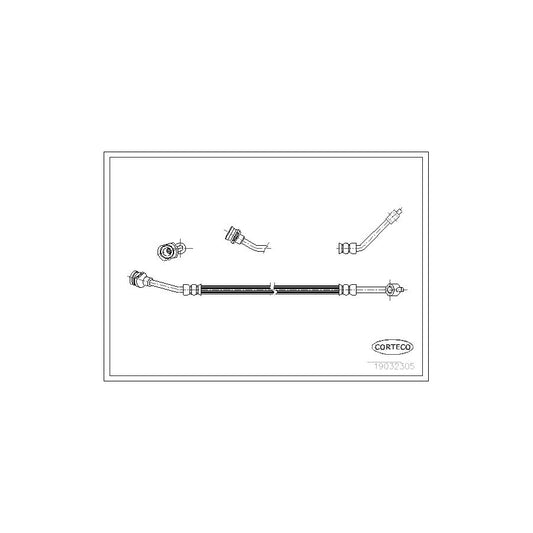 Corteco 19032305 Brake Hose For Nissan Terrano Ii Off-Road (R20) | ML Performance UK