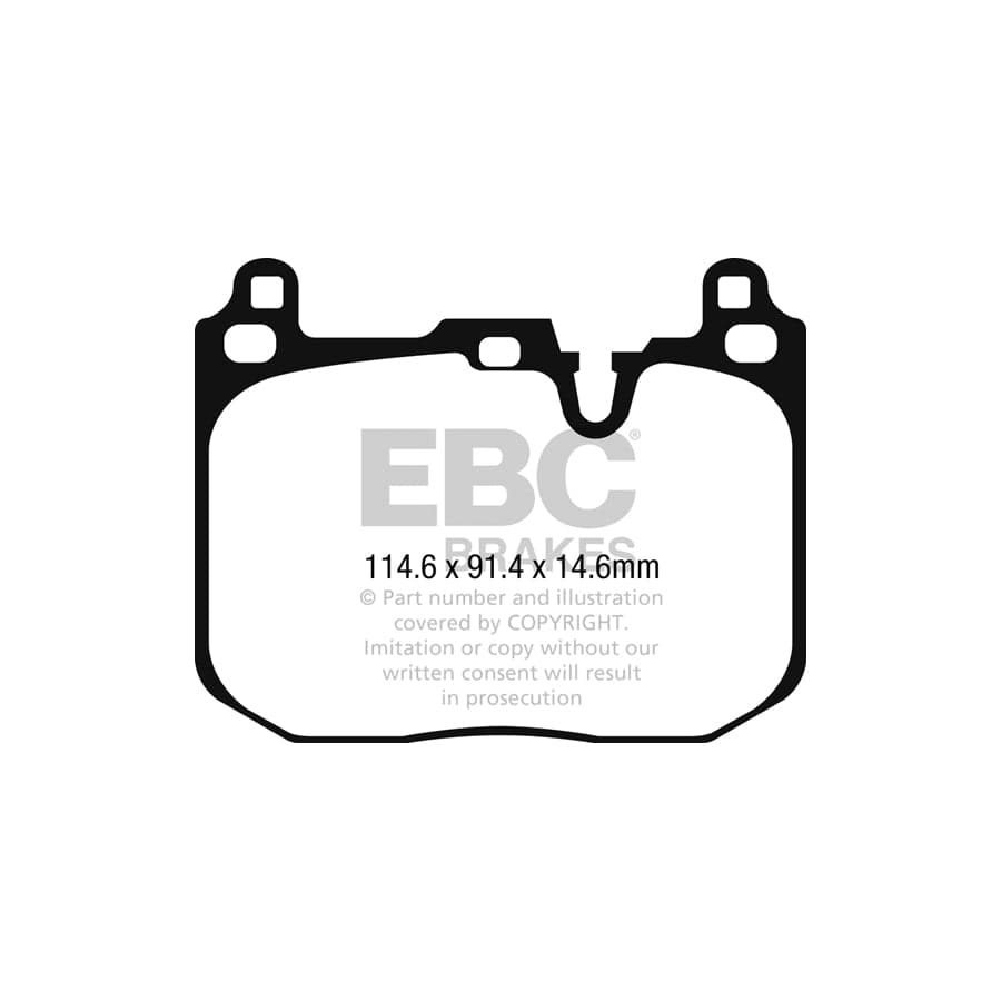 EBC PD09KF1340 Mini F55 F56 F60 Bluestuff Front Brake Pad & USR Disc Kit - TRW/ATE Caliper 2 | ML Performance UK Car Parts