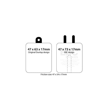 EBC DP3120C Aston Martin Ferrari Mercedes-Benz Redstuff Front/Rear Brake Pads - Dunlop Caliper 2 | ML Performance UK Car Parts
