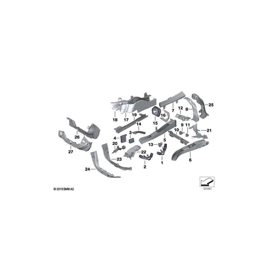 Genuine BMW 61139205703 F10 F11 Cable Channel For Wheelhousing (Inc. 525d, 535i & 520d ed) | ML Performance UK Car Parts