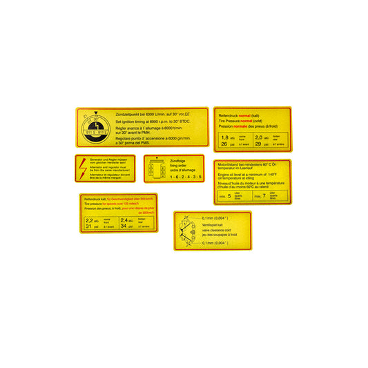 Genuine Porsche Adhesive Labels Set With Red Border For Engine Compartment For Porsche 911 | ML Performance UK Car Parts