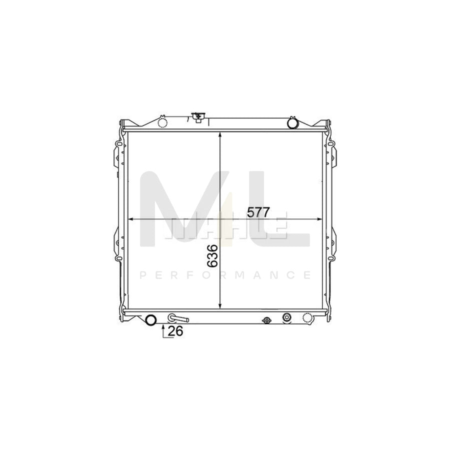 MAHLE ORIGINAL CR 1528 000S Engine radiator Brazed cooling fins, Automatic Transmission, Manual Transmission | ML Performance Car Parts