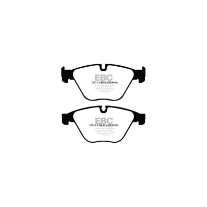 EBC PD07KF311 BMW F10 F11 Redstuff Front Brake Pad & USR Disc Kit - TRW Caliper 2 | ML Performance UK Car Parts