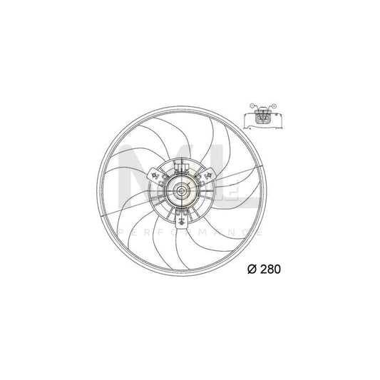 MAHLE ORIGINAL CFF 165 000P Fan, radiator for vehicles without air conditioning, ???: 280mm | ML Performance Car Parts