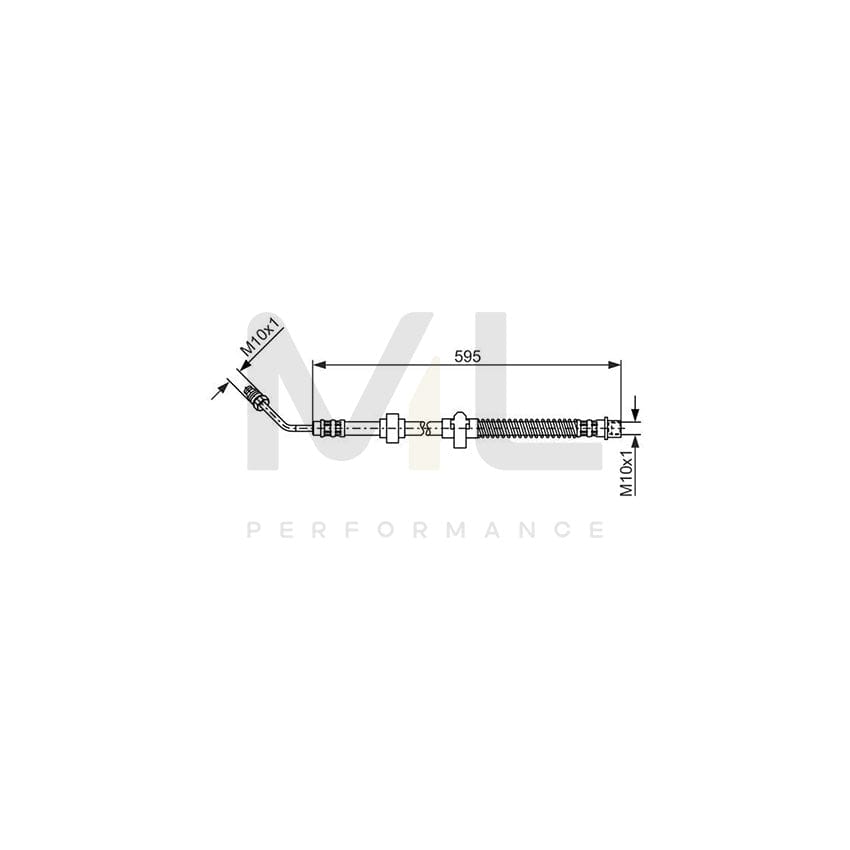 BOSCH 1 987 476 372 Brake Hose 579mm, M10x1 | ML Performance Car Parts