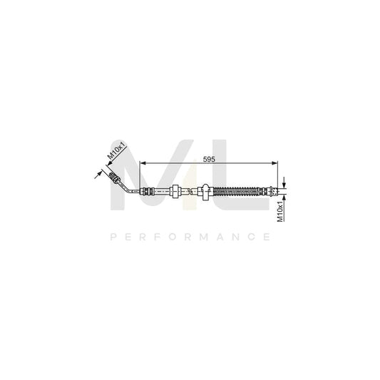 BOSCH 1 987 476 372 Brake Hose 579mm, M10x1 | ML Performance Car Parts