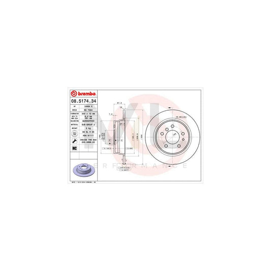 BREMBO 08.C423.10 Brake Disc for MAZDA 6 Solid | ML Performance Car Parts