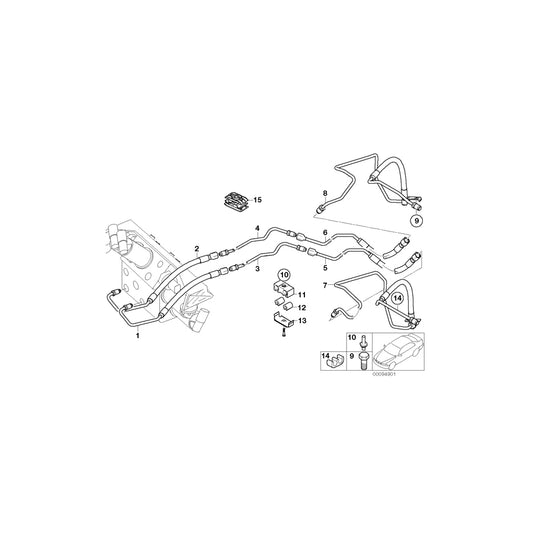 Genuine BMW 37136753032 E65 E66 Pressure Line, Valve Block M14X1,5/M16X1,5 (Inc. 745d, 760Li & 730Ld) | ML Performance UK Car Parts