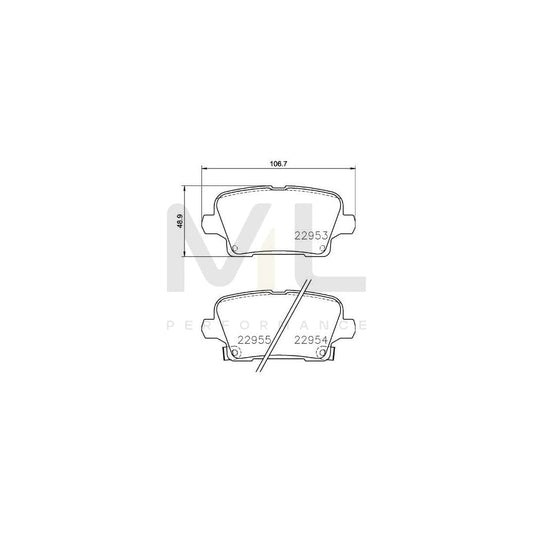 Brembo P 59 097 Brake Pad Set With Acoustic Wear Warning, With Anti-Squeak Plate | ML Performance Car Parts