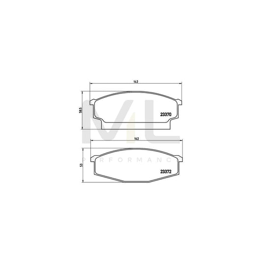 Brembo P B1 001 Brake Pad Set For Ldv Cub Van Excl. Wear Warning Contact | ML Performance Car Parts