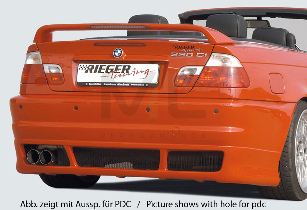 Rieger 00050232 BMW 3 Series E46 Rear Bumper 4 | ML Performance UK Car Parts