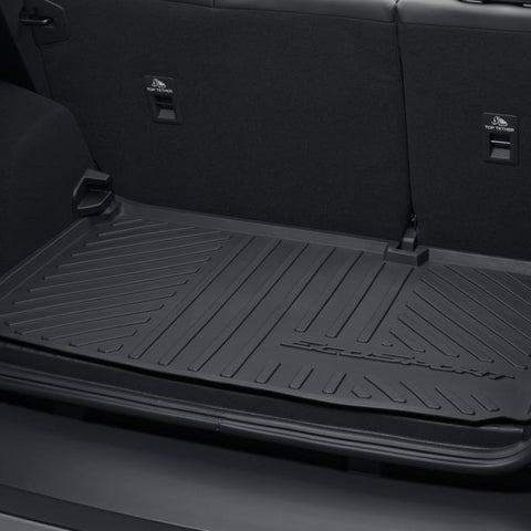 GENUINE FORD 2197235 ECOSPORT REAR RUBBER BOOT LINER LOADING MAT BLACK WITH LOGO 2017- ONWARDS | ML Performance UK