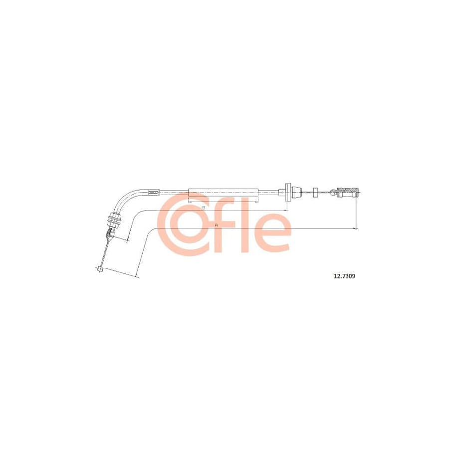 COFLE 12.7309 Throttle Cable for FIAT Seicento / 600 Hatchback (187) | ML Performance UK Car Parts