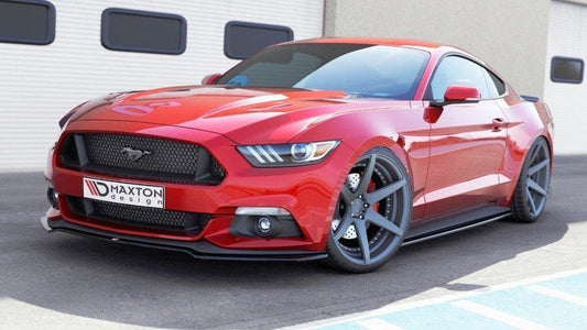 Maxton Design FO-MU-6-FD1T Front Splitter Ford Mustang MK6 | ML Performance UK Car Parts