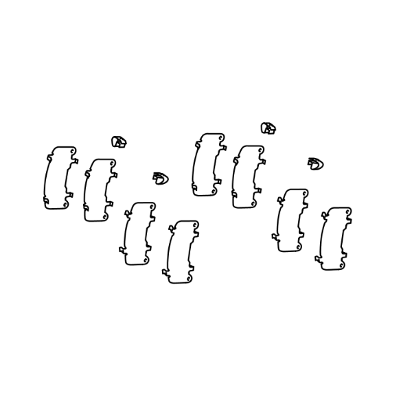 Genuine Lexus 04945-48160 NX Phase 1 Front Anti Squeal Shim Kit