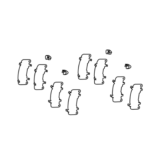 Genuine Lexus 04945-48160 NX Phase 1 Front Anti Squeal Shim Kit