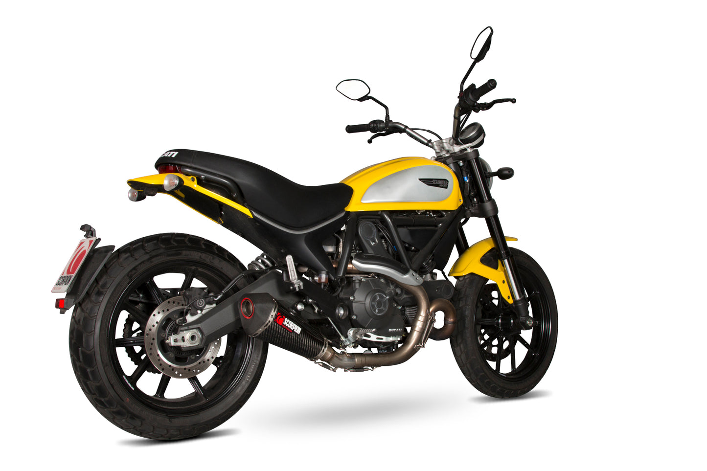 Scorpion RDI62CEO Ducati Scrambler 800 Serket Taper Slip-On - Carbon Fibre Sleeve | ML Performance UK UK