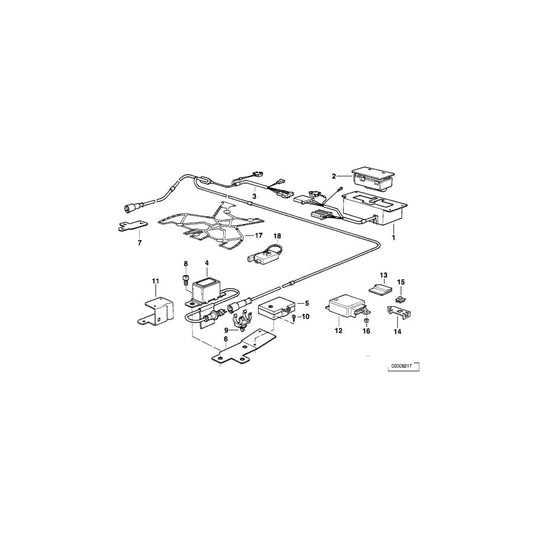 Genuine BMW 61128350076 E34 E32 Wiring Airbag Front Sensor (Inc. 525ix, 735i & 750iLS) | ML Performance UK Car Parts