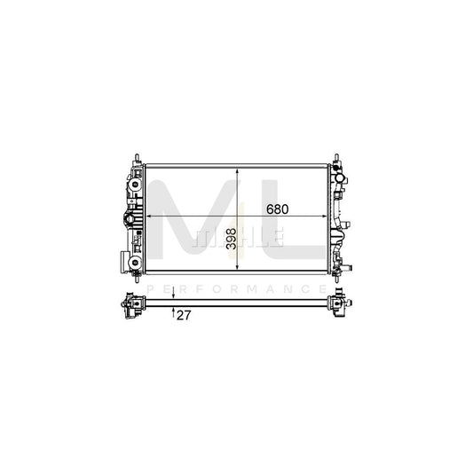 MAHLE ORIGINAL CR 1238 000S Engine radiator Brazed cooling fins, Manual Transmission | ML Performance Car Parts