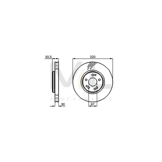BOSCH 0 986 478 791 Brake Disc Internally Vented, Vented, Oiled, High-carbon | ML Performance Car Parts