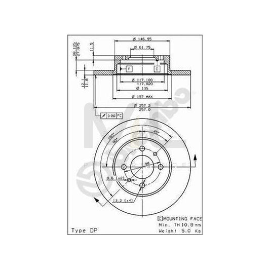 BREMBO 08.4365.10 Brake Disc Solid, with bolts/screws | ML Performance Car Parts