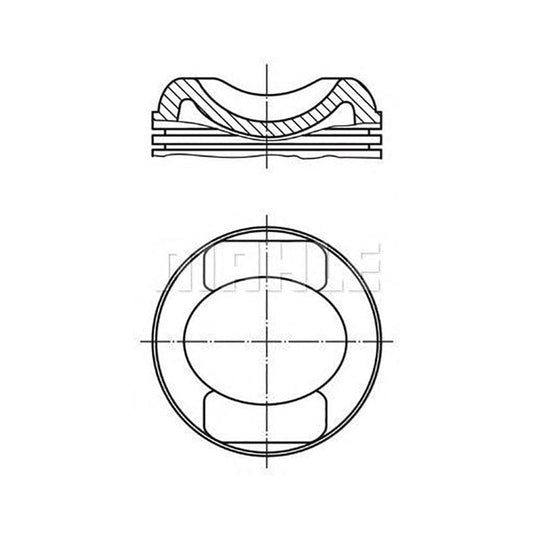 MAHLE ORIGINAL 031 58 00 Piston 74 mm, at steering cylinder, Axle stop on frame, with piston rings | ML Performance Car Parts
