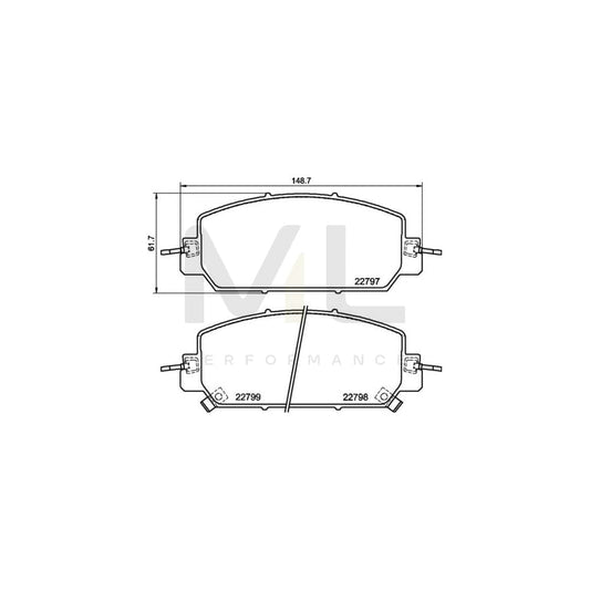 Brembo P 28 098 Brake Pad Set For Honda Cr-V V (Rw, Rt) With Acoustic Wear Warning, With Anti-Squeak Plate | ML Performance Car Parts