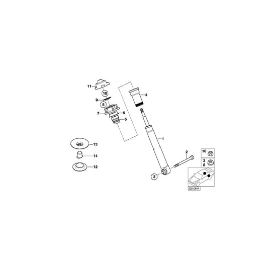 Genuine BMW 33521095096 E39 Shock Absorber, Rear (Inc.  & 540i) | ML Performance UK Car Parts