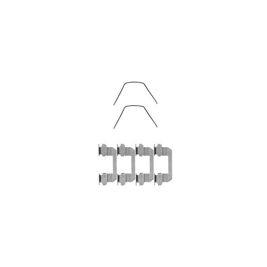 Hella 8DZ 355 204-781 Accessory Kit, Disc Brake Pads For Nissan Tiida