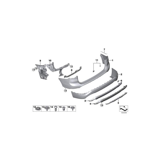 Genuine BMW 51127954259 F48 Cover Panel, Underride Guard, Rear SPORTLINE (Inc. X1 20i, X1 28i & X1 20dX) | ML Performance UK Car Parts