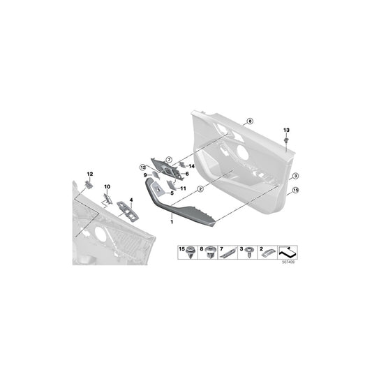 Genuine BMW 51417945195 F40 F44 Trim, Trunk Lid Lock Switch BLACK (Inc. 120dX, M235iX & 218i) | ML Performance UK