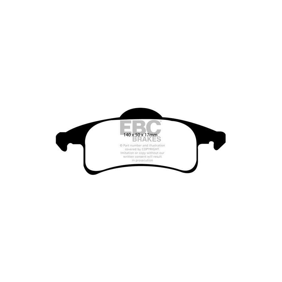 EBC PD11KR278 Jeep Grand Cherokee Greenstuff Rear Brake Pad & GD Disc Kit - ATE Caliper 2 | ML Performance UK Car Parts