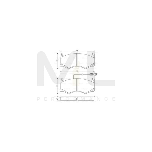 Bosch 0986424176 Brake Pad Set For Iveco Daily With Integrated Wear Sensor BP077 | ML Performance Car Parts