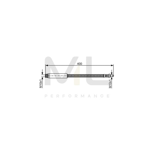 BOSCH 1 987 481 358 Brake Hose for LAND ROVER DEFENDER 370mm, M10x1 | ML Performance Car Parts