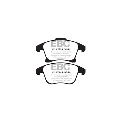 EBC DP42159R Ford Yellowstuff Front Brake Pads - ATE Caliper 2 | ML Performance UK Car Parts