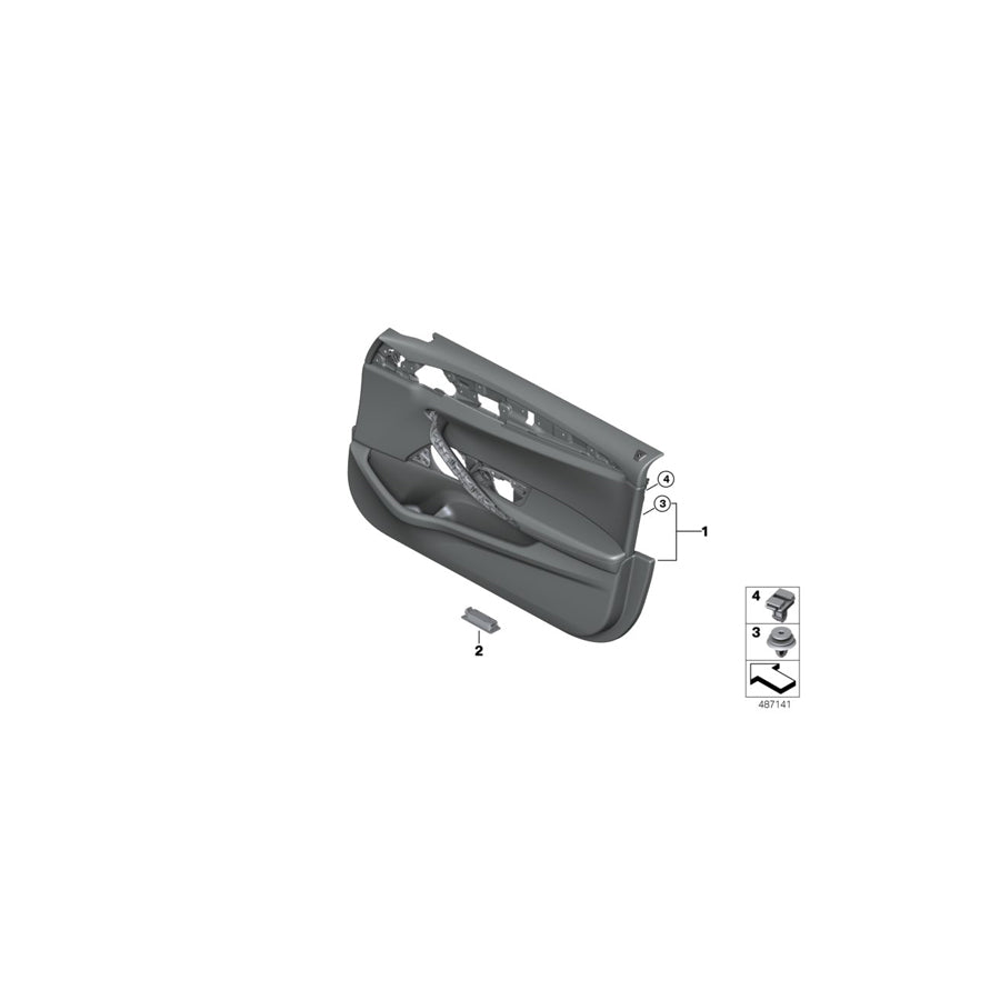 Genuine BMW 51418090465 G30 G31 Door Trim Panel, Front Left SCHWARZ (Inc. 530iX, 520i & 540i) | ML Performance UK