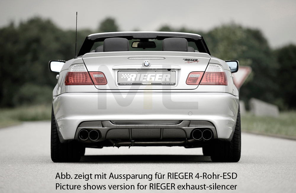 Rieger 00099824 BMW 3 Series E46 Rear Diffuser 3 | ML Performance UK Car Parts
