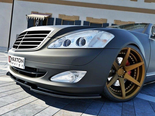 Maxton Design ME-S-W221-FD1T Front Splitter Mercedes S W221 | ML Performance UK Car Parts