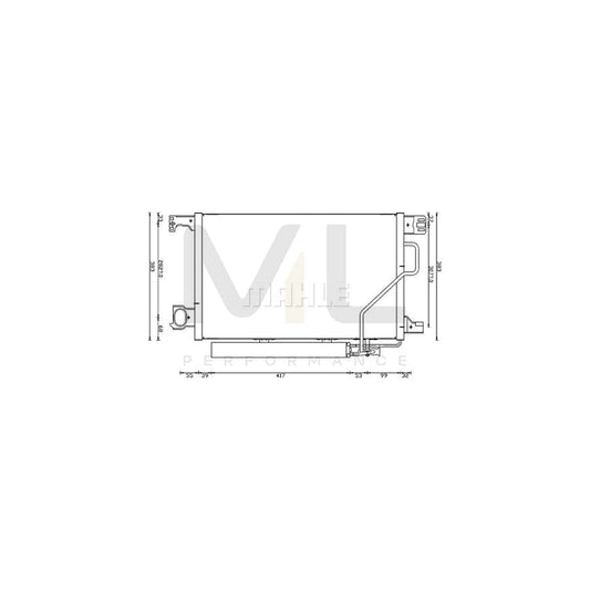 MAHLE ORIGINAL AC 662 000S Air conditioning condenser with dryer | ML Performance Car Parts
