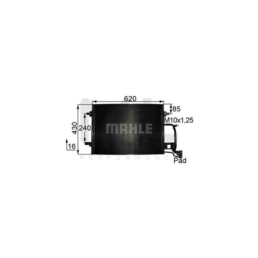 MAHLE ORIGINAL AC 241 000S Air conditioning condenser without dryer | ML Performance Car Parts