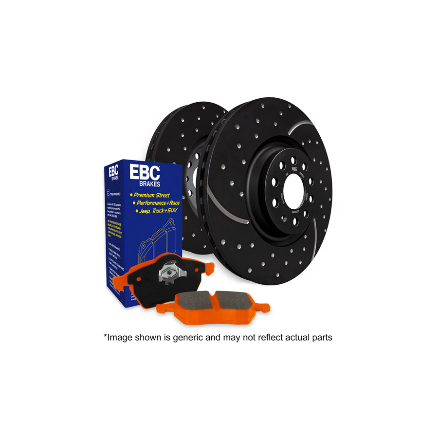 EBC PD15KR241 Nissan Orangestuff Rear Brake Pad & GD Disc Kit - Brembo Caliper (Inc. Skyline V35 & 350Z) 1 | ML Performance UK Car Parts