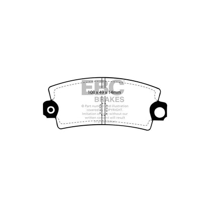 EBC DP3189C Venturi Redstuff Rear Brake Pads - Bendix Caliper (Inc. Atlantique 210 & Atlantique 260) 2 | ML Performance UK Car Parts