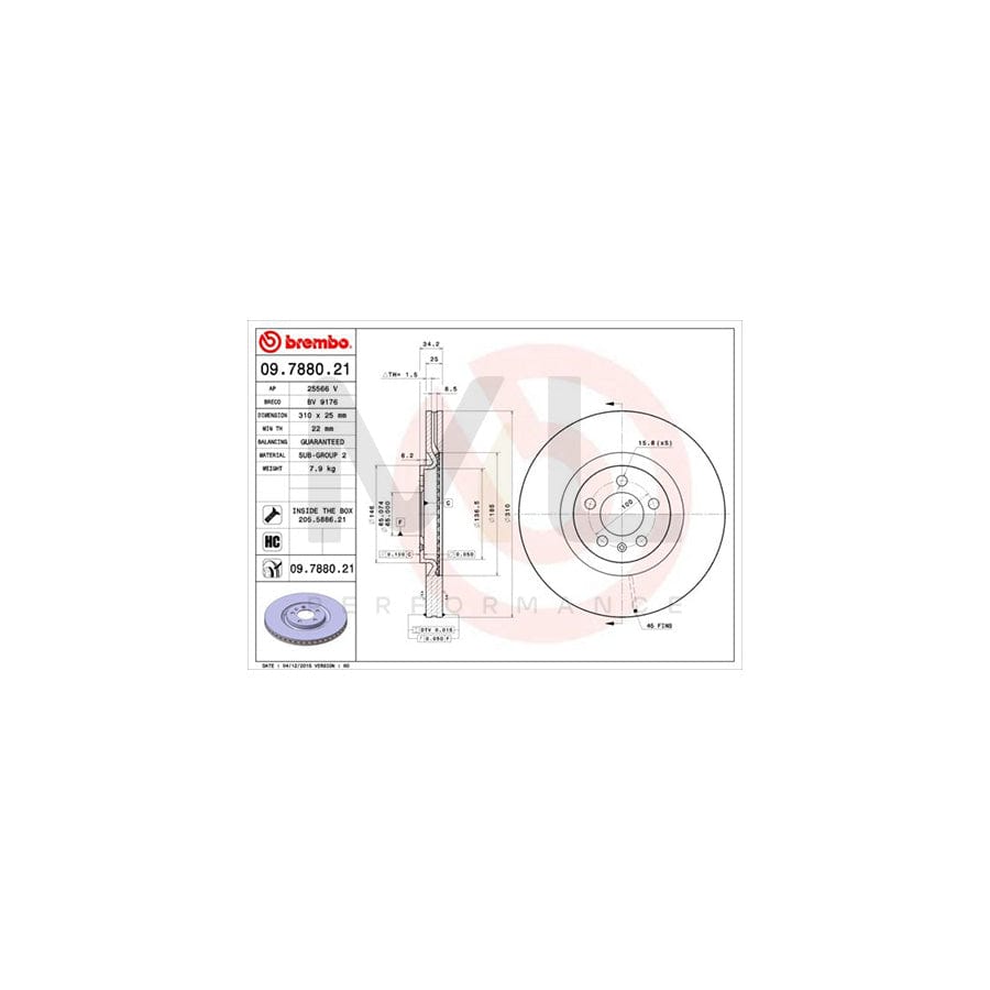 BREMBO COATED DISC LINE 09.9257.41 Brake Disc Internally Vented, Slotted / Perforated, Coated, High-carbon, with bolts/screws | ML Performance Car Parts