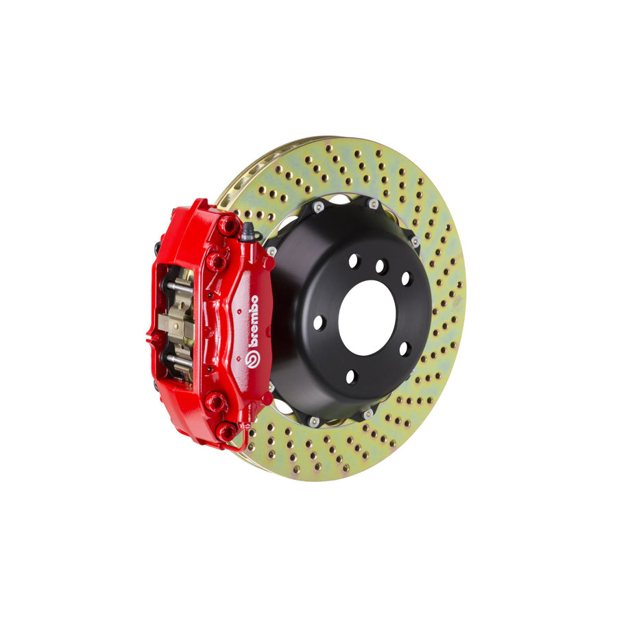 Brembo 2C1.8020A Cadillac Chevrolet Rear GT 4-Pistons Drilled 2-piece Big Brake Kit 345x28mm (Inc. XLR, Corvette)