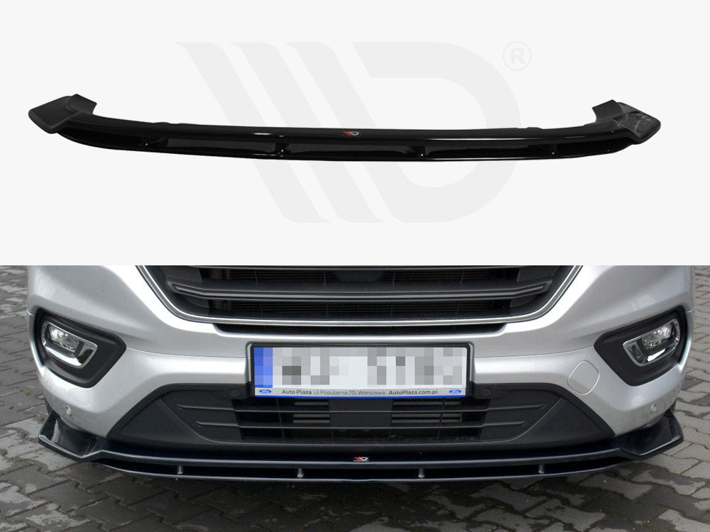 Maxton Design FO-TRC-1F-FD1T+FD1RT Front Splitter Ford Transit Custom MK 1 Facelift (2018-up) | ML Performance UK Car Parts