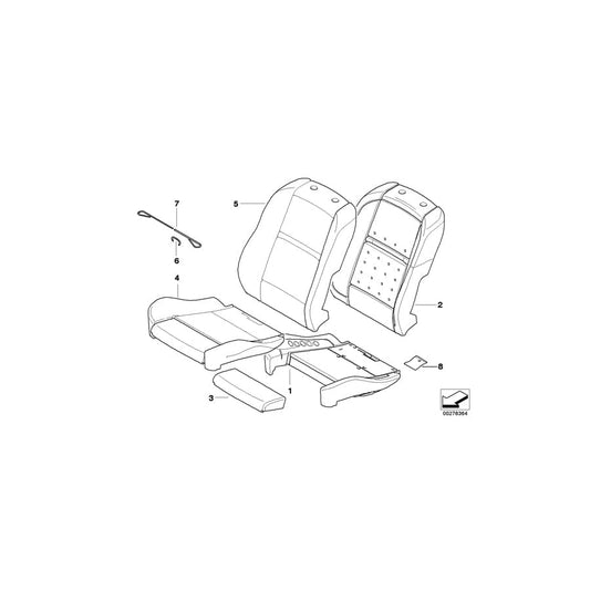 Genuine BMW 52107307060 E71 E70 Seat Cover Leather ZIMTBRAUN (Inc. X6 35iX, X5 40iX & X5 40dX) | ML Performance UK Car Parts