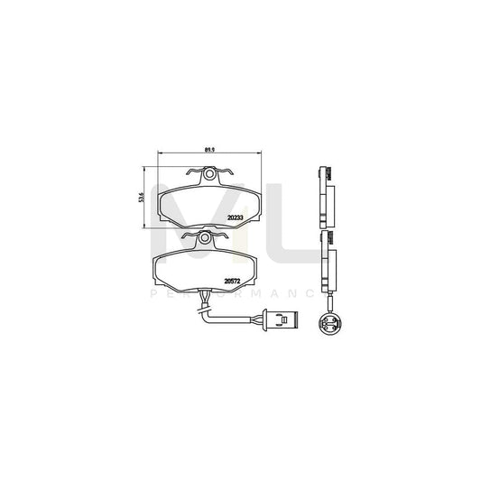 Brembo P 36 006 Brake Pad Set With Brake Caliper Screws | ML Performance Car Parts