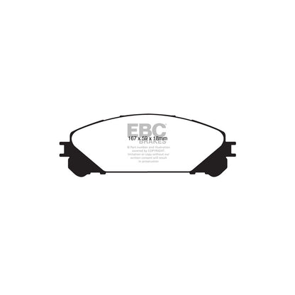 EBC DP21837 Lexus Toyota Greenstuff Front Brake Pads - Akebono Caliper (Inc. ES300h & Camry) 2 | ML Performance UK Car Parts
