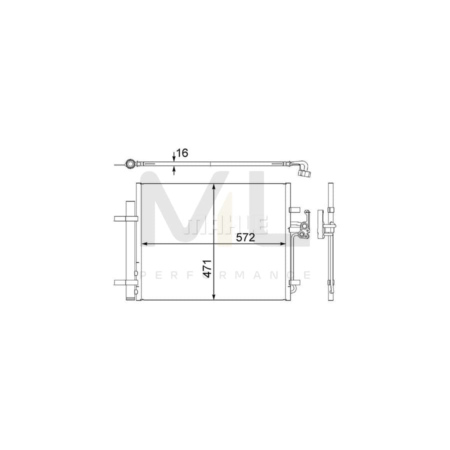 MAHLE ORIGINAL AC 441 000S Air conditioning condenser with dryer, with seal ring | ML Performance Car Parts